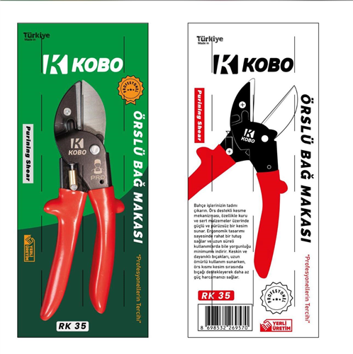 Kobo RK35/1967 Örslü Bağ Makası (12/Paket)